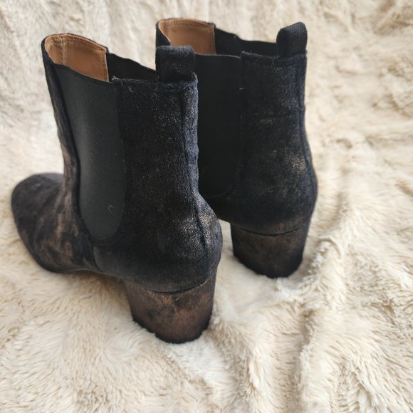 REPORT metallic black / bronze heeled boots - Picture 5 of 7